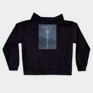 Jesus Christ Good Shepherd at the Crucifixion Kids Hoodie